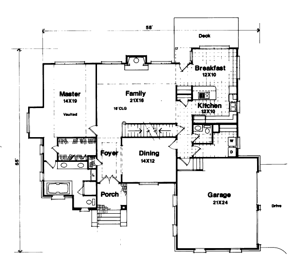 House Design - European Floor Plan - Main Floor Plan #41-159