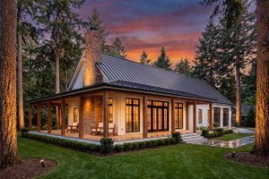 House Blueprint - Exterior - Front Elevation for Barndominium House Plan #430-434 - 4 bed, 2.5 bath