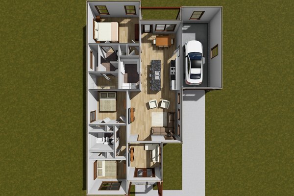 House Blueprint - Cottage Floor Plan - Main Floor Plan #513-2351
