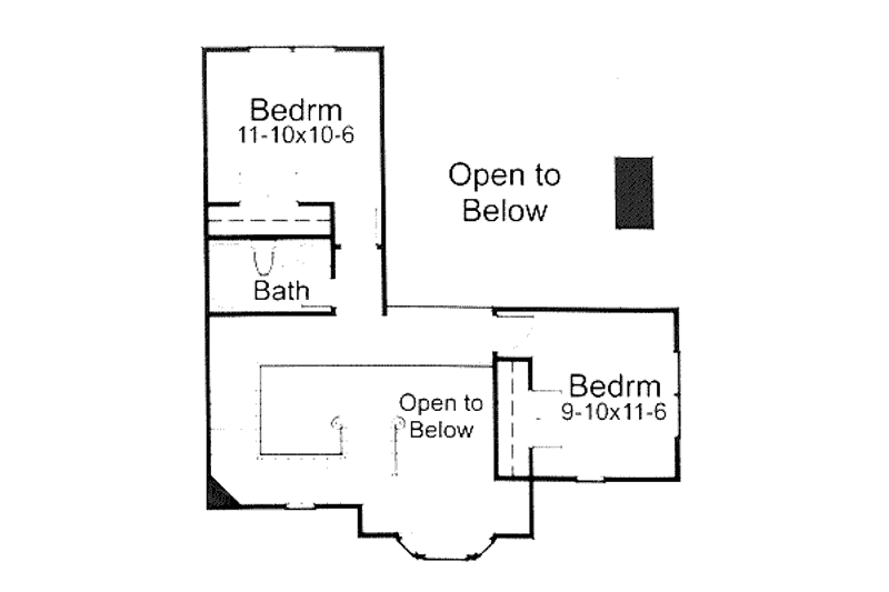House Blueprint - Floor Plan - Upper Floor for Traditional House Plan #120-141 - 3 bed, 2 bath