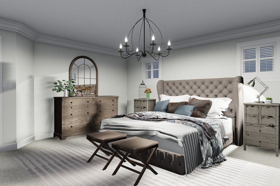 Interior - Master Bedroom for Craftsman House Plan #1060-57 - 4 bed, 2.5 bath