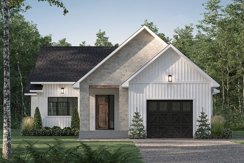 House Blueprint - Farmhouse Exterior - Front Elevation Plan #23-2854