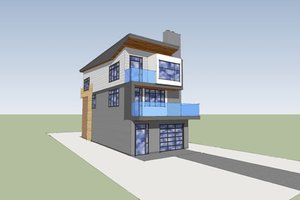 Exterior - Other Elevation for Modern House Plan #518-2 - 2 bed, 2.5 bath