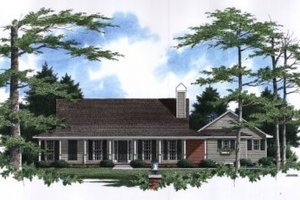 Country Exterior - Front Elevation Plan #41-116