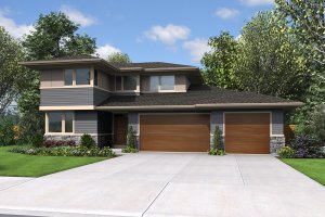 Contemporary Exterior - Front Elevation Plan #48-1005