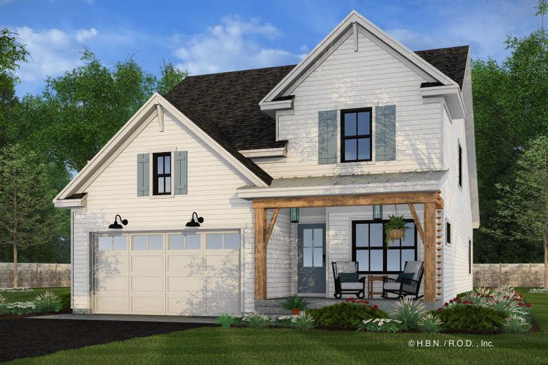 Dream House Plan - Farmhouse Exterior - Front Elevation Plan #51-1346