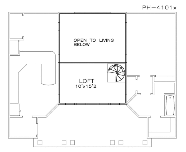 Craftsman Floor Plan - Upper Floor Plan #8-223