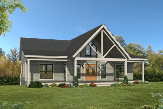Exterior - Rear Elevation for Traditional House Plan #932-514 - 2 bed, 2 bath
