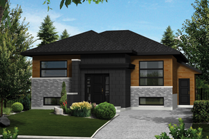 Contemporary Exterior - Front Elevation Plan #25-4354