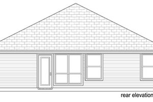 Exterior - Rear Elevation for Traditional House Plan #84-540 - 3 bed, 2 bath