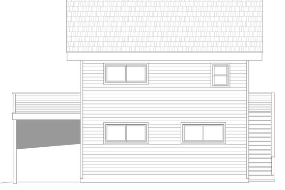 Exterior - Rear Elevation for Beach House Plan #932-892 - 1 bed, 1 bath