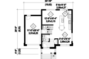 Contemporary Style House Plan - 3 Beds 1 Baths 1190 Sq/Ft Plan #25-4572 