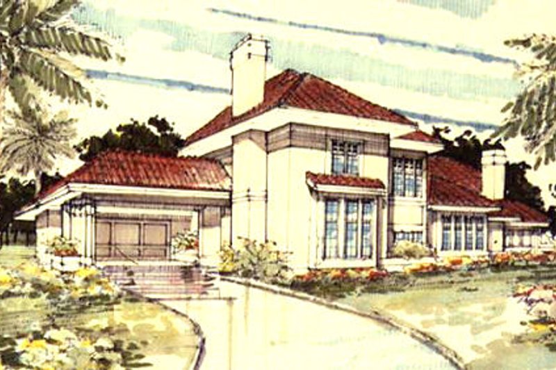Architectural House Design - Traditional Exterior - Front Elevation Plan #320-341