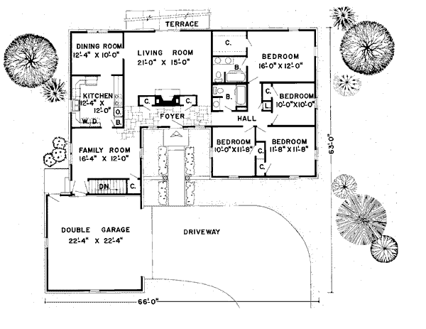 Ranch Floor Plan - Main Floor Plan #312-758
