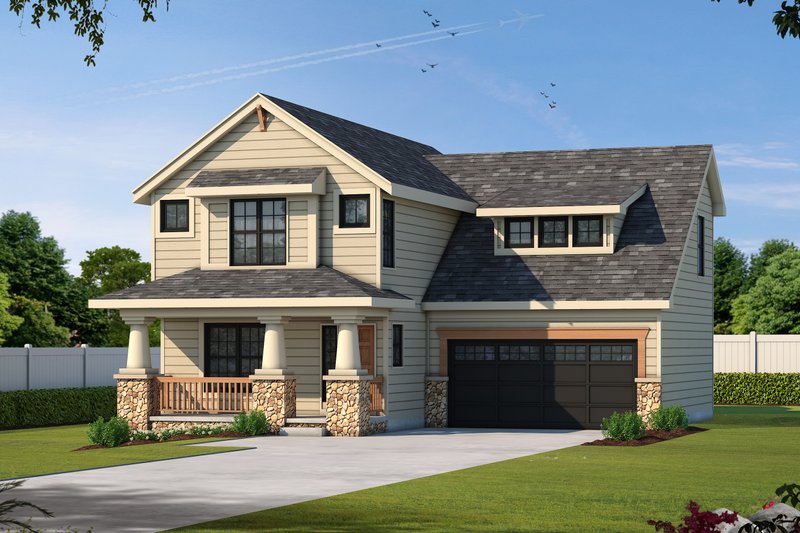 Dream House Plan - Craftsman Exterior - Front Elevation Plan #20-1213