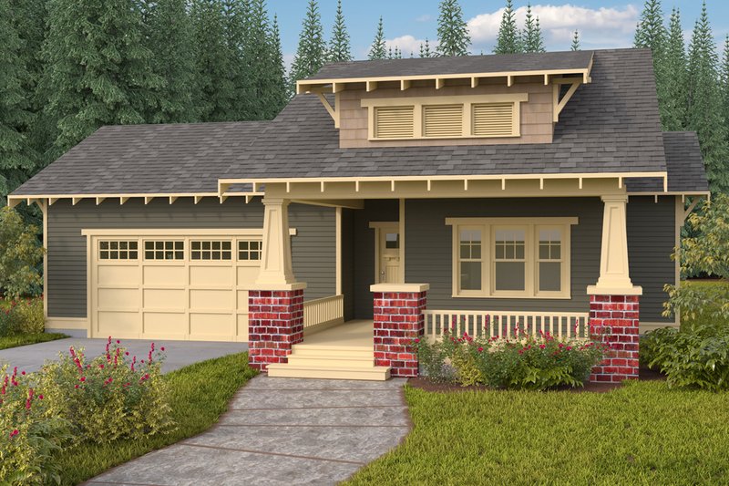Bungalow Style House Plan - 3 Beds 2 Baths 1792 Sq/Ft Plan #434-7