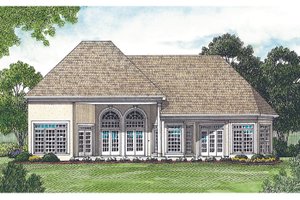 Exterior - Rear Elevation for Traditional House Plan #453-31 - 3 bed, 2.5 bath
