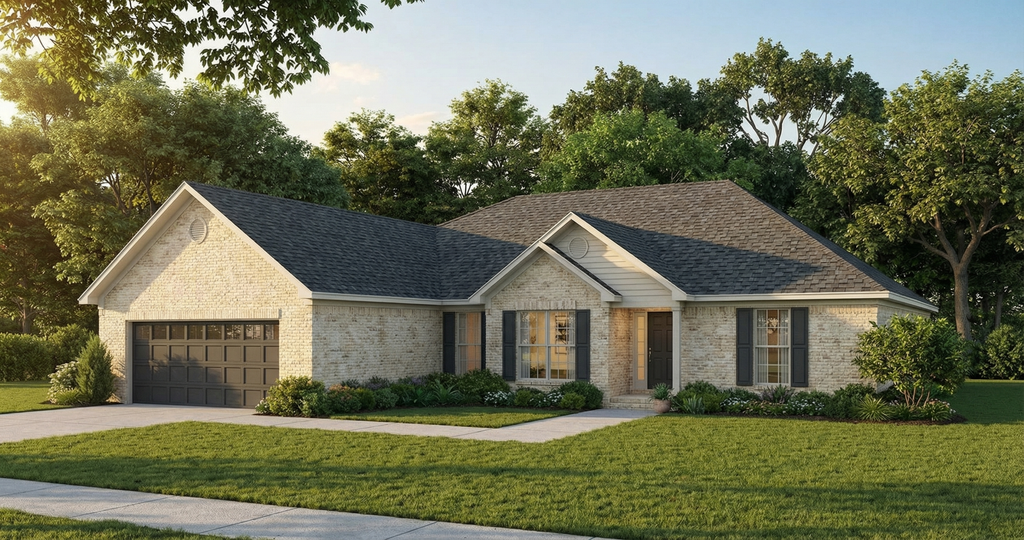 Exterior - Front Elevation 2 for Southern House Plan #17-2339 - 3 bed, 2 bath