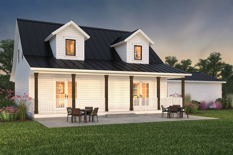 Home Plan - Exterior - Rear Elevation for Farmhouse House Plan #497-8 - 3 bed, 3.5 bath