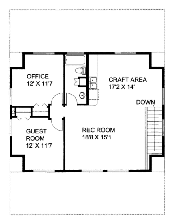 Bungalow Floor Plan - Upper Floor Plan #117-734