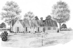 Cottage Exterior - Front Elevation Plan #36-268