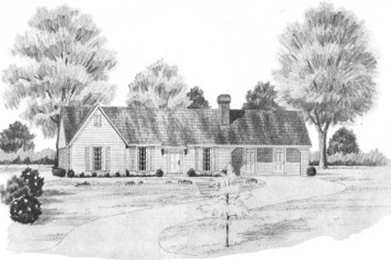 Cottage Style House Plan - 3 Beds 2 Baths 1380 Sq/Ft Plan #36-268