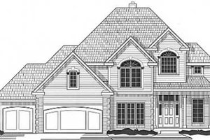 Traditional Exterior - Front Elevation Plan #67-547