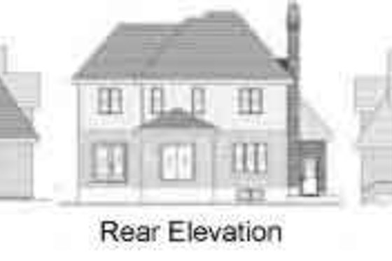 Exterior - Rear Elevation for European House Plan #138-172 - 3 bed, 2.5 bath