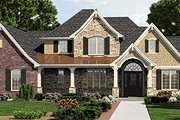 European Style House Plan - 4 Beds 2.5 Baths 2594 Sq/Ft Plan #46-472 