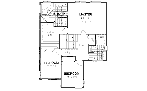 Home Plan - Traditional Floor Plan - Upper Floor Plan #18-4515
