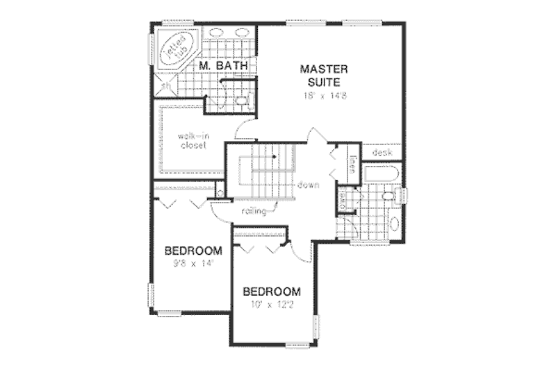 House Plan Design - Floor Plan - Upper Floor for Traditional House Plan #18-4515 - 3 bed, 3 bath