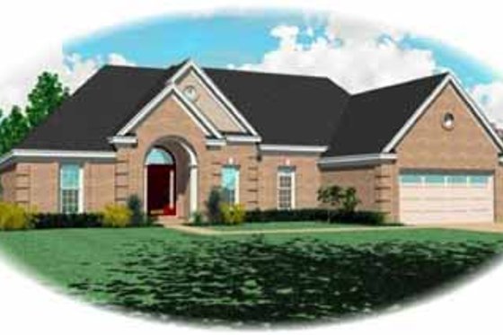 Exterior - Front Elevation for Traditional House Plan #81-282 - 3 bed, 2 bath