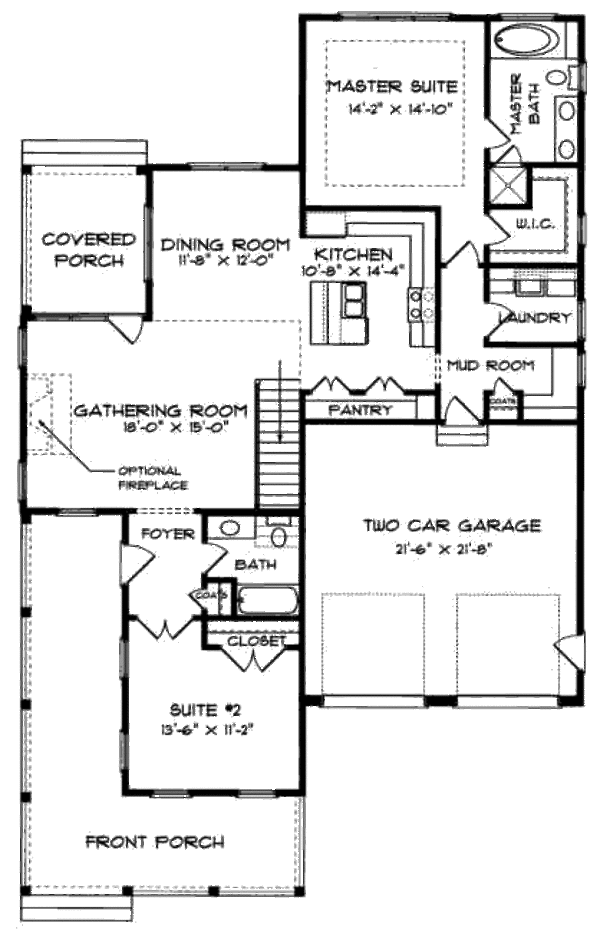 Farmhouse Floor Plan - Main Floor Plan #413-792