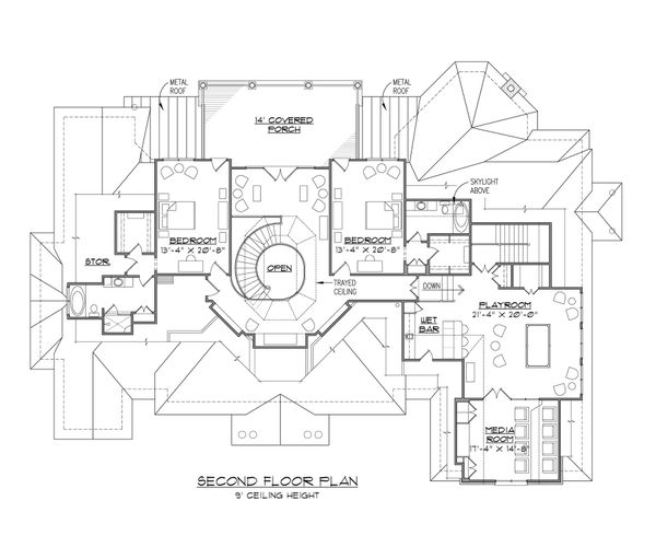 Dream House Plan - European Floor Plan - Upper Floor Plan #1054-91