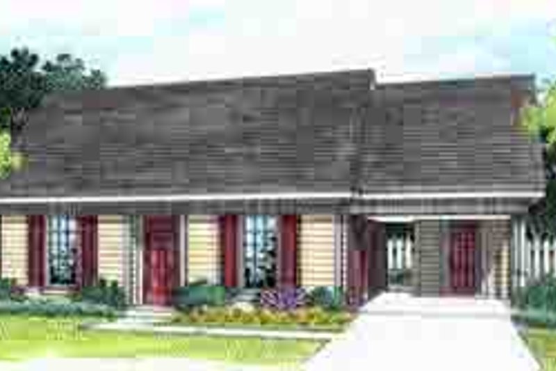 Architectural House Design - Ranch Exterior - Front Elevation Plan #45-254