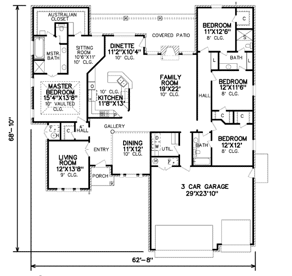 Traditional Floor Plan - Main Floor Plan #65-293