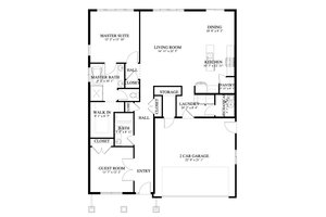 Floor Plan - Main Floor for Craftsman House Plan #1060-449 - 2 bed, 2 bath