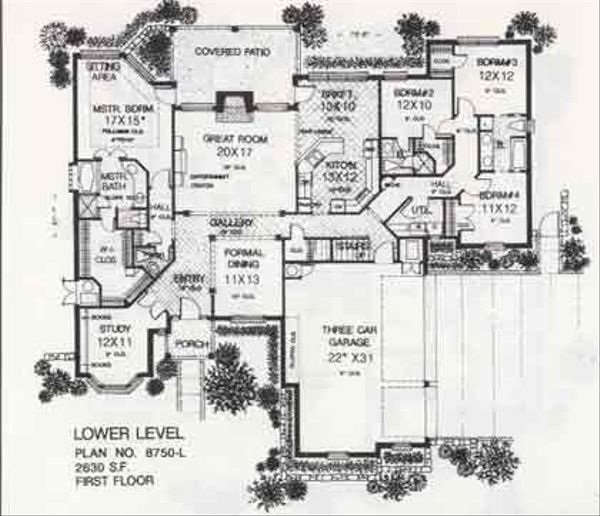 Colonial Floor Plan - Main Floor Plan #310-841