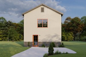 Exterior - Rear Elevation for Barndominium House Plan #1092-18 - 1 bed, 1.5 bath