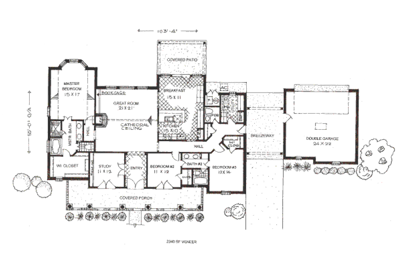 Home Plan - Floor Plan - Main Floor for Traditional House Plan #310-647 - 3 bed, 2.5 bath