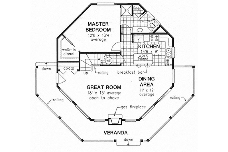 Country Style House Plan - 3 Beds 2 Baths 1423 Sq/Ft Plan #18-296 ...