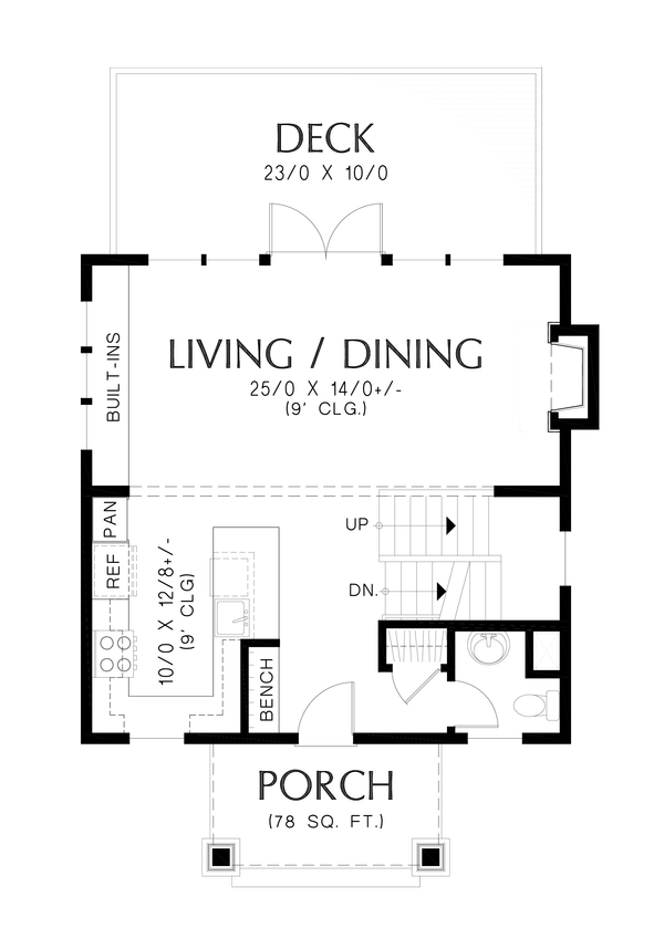 House Plan Design - Craftsman Floor Plan - Main Floor Plan #48-1152