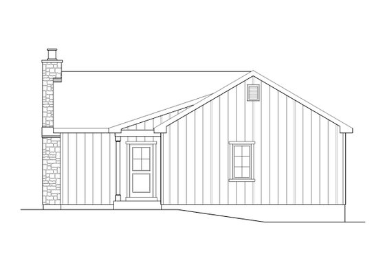 Exterior - Other Elevation for Cottage House Plan #22-638 - 2 bed, 1 bath