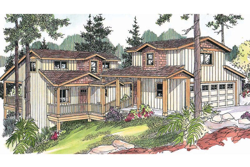 Architectural House Design - Exterior - Front Elevation Plan #124-626