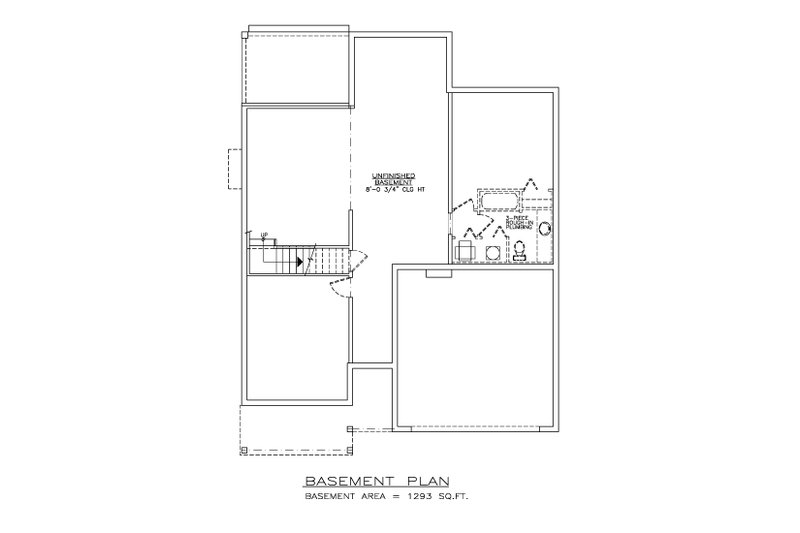 Dream House Plan - Floor Plan - Lower Floor for Craftsman House Plan #1100-156 - 3 bed, 2.5 bath