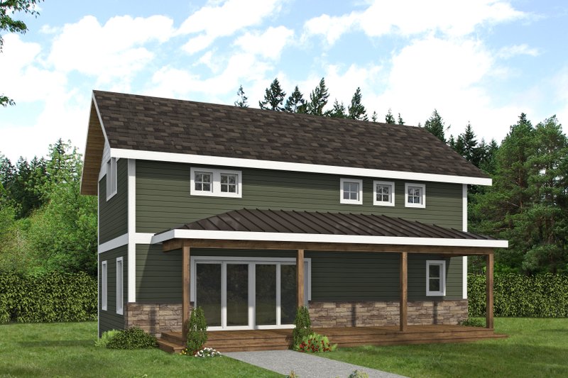 House Blueprint - Cottage Exterior - Front Elevation Plan #117-994