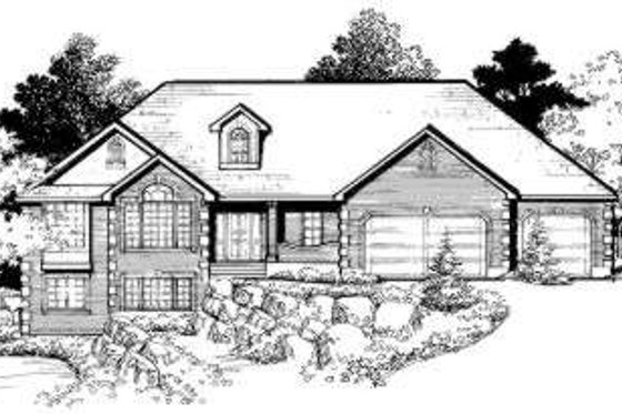 Exterior - Front Elevation for Traditional House Plan #308-106 - 6 bed, 3 bath