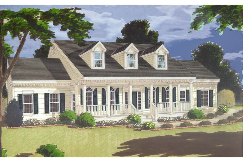 Country Style House Plan - 3 Beds 2.5 Baths 1990 Sq/Ft Plan #3-296