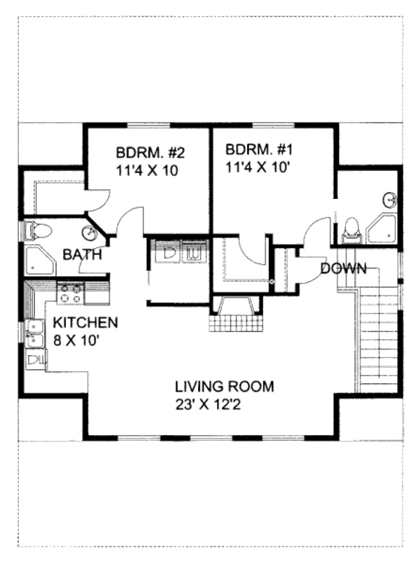 Country Floor Plan - Main Floor Plan #117-687