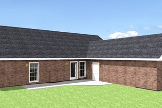 Exterior - Rear Elevation for Country House Plan #44-115 - 4 bed, 3 bath
